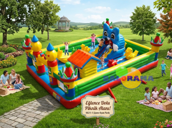 Cheerful Cat Inflatable Playground 8x5x3m Cheerful Cat Inflatable Playground 8x5x3m