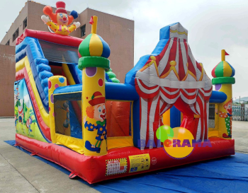 Colorful Clown Inflatable Playground 6x5x5.2h Mt