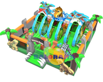 Giant Jurassic Park Inflatable Playground 11x10x5m
