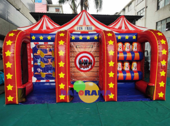 Inflatable Colorful Triple Combo Park 5.2x2.15x2.9h Mt
