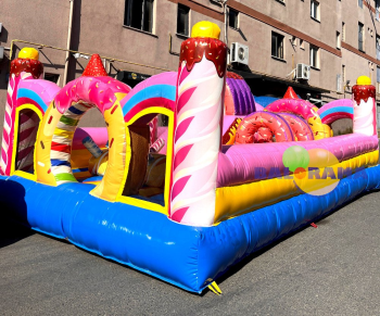 Inflatable Donut Candy Theme Playground 7x4x2.4h