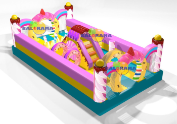 Inflatable Donut Candy Theme Playground 7x4x2.4h