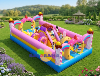 Inflatable Donut Candy Theme Playground 7x4x2.4h