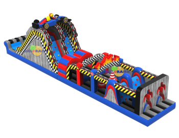 Inflatable Obstacle Course Race Track 17x3x4.7h Mt