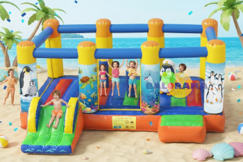 Penguin Inflatable Playground 6x4x2.5m Penguin Inflatable Playground 6x4x2.5m