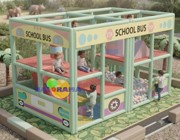 School Bus Playground 4x2x2m School Bus Playground 4x2x2m