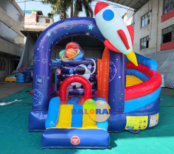 Space Rocket Inflatable Playground 3.4x3x3h Mt