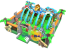 Giant Jurassic Park Inflatable Playground 11x10x5m