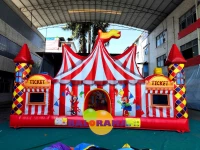 Colorful Carnival Inflatable Playground 7x5x3.1h Mt