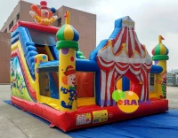 Colorful Clown Inflatable Playground 6x5x5.2h Mt