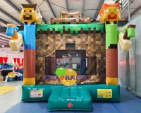 Inflatable Playground Minecraft Bouncy Castle 4x4x4.5h Mt