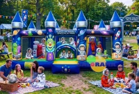 Space Combo Inflatable Playground 6x4x2.5m Space Combo Inflatable Playground 6x4x2.5m