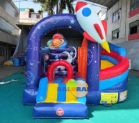 Space Rocket Inflatable Playground 3.4x3x3h Mt