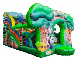 Combo Slide Inflatable Jungle Game 9.2x4x5.4m
