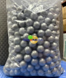 Silver Play Pool Balls 7 cm - 500 Pieces