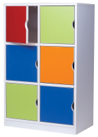 6-Door Colored Cabinet
