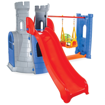 Castle Slide Swing Set
