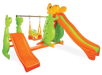 slide and swing set
